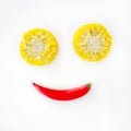 Cuties corns and smile chilli Royalty Free Stock Photo