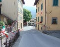 Cutigliano, Tuscany, Italy, beautiful streets of the town on a festive summer day.