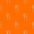 Cutlery bake pattern vector orange Royalty Free Stock Photo