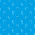 Cutlery bake pattern vector seamless blue Royalty Free Stock Photo