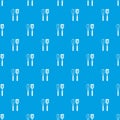 Cutlery bake pattern vector seamless blue Royalty Free Stock Photo