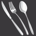 Cutlery fork, spoon, knife Royalty Free Stock Photo