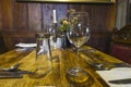 Cutlery and glassware on a table Royalty Free Stock Photo