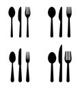 cutlery icon set Royalty Free Stock Photo