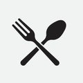 cutlery icon, Spoon and fork icon, restaurant business concept, vector illustration eps 10 Royalty Free Stock Photo