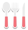 Cutlery Isolated Vector Icon editable Royalty Free Stock Photo