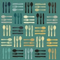 Cutlery pattern background