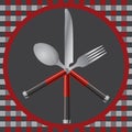 Cutlery and plate Royalty Free Stock Photo