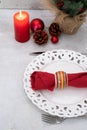 Cutlery set on festive dinner table Royalty Free Stock Photo