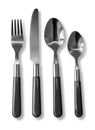 Cutlery set with Fork, Knife and Spoon isolated Royalty Free Stock Photo