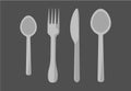 Cutlery set. Knife. Spoon. Fork Royalty Free Stock Photo