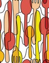 Cutlery Tableware Seamless Pattern Background