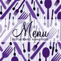 Modern menu with a retro touch