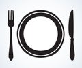 Cutlery. Vector drawing Royalty Free Stock Photo