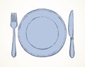 Cutlery. Vector drawing Royalty Free Stock Photo