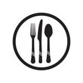 Cutlery vector icon illustration sign Royalty Free Stock Photo