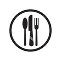 Cutlery vector icon illustration sign Royalty Free Stock Photo