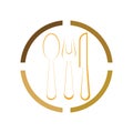 Cutlery vector icon illustration sign Royalty Free Stock Photo