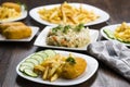 Cutlet de volaille with fries Royalty Free Stock Photo