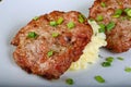 Cutlet with mushed potato Royalty Free Stock Photo