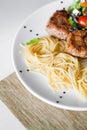 Cutlet and pasta Royalty Free Stock Photo
