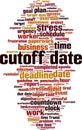 Cutoff date word cloud