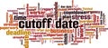 Cutoff date word cloud