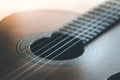 Classical guitar and strings, professional instrument