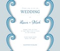 Cutout paper frame with wavy border
