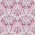 Cutout paper ornament, swirly seamless pattern