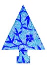 A cutout picture of a Christmas tree.