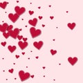 Cutout red paper hearts. Royalty Free Stock Photo