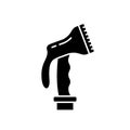 Cutout silhouette of Garden hose nozzle. Outline icon of plastic cap for irrigation. Black simple illustration of device for Royalty Free Stock Photo