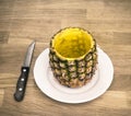 Cutouted pineapple pulp