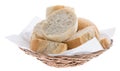 Cutted Baguette in a basket Royalty Free Stock Photo