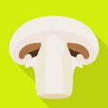 Cutted champignon icon, flat style
