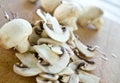 Cutted champignons Royalty Free Stock Photo
