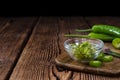 Cutted green Chilis Royalty Free Stock Photo