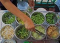 Cutted greens in the market Royalty Free Stock Photo