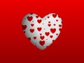 Cutted heart background