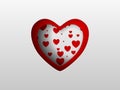 Cutted heart background