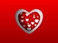 Cutted heart background