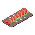 Cutted lobster icon, isometric style Royalty Free Stock Photo