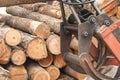 Cutted logs and woodworking machine