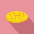 Cutted mango icon, flat style