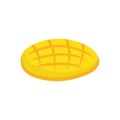 Cutted mango icon, flat style