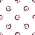 Cutted mangosteen pattern seamless vector Royalty Free Stock Photo