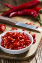 Cutted red Chilis Royalty Free Stock Photo