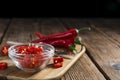 Cutted red Chilis Royalty Free Stock Photo