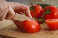 Cutted tomato, cucumber vegetable and salad. Health care food. Royalty Free Stock Photo